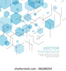 Abstract background with hexagons. Vector illustration EPS 10