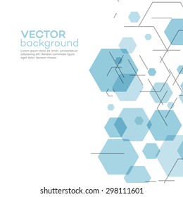 Abstract background with hexagons. Vector illustration EPS 10