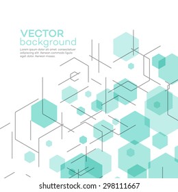 Abstract background with hexagons. Vector illustration EPS 10