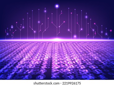 abstract background hi tech board binary code eps10