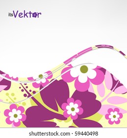 Abstract background with Hibiscus flower