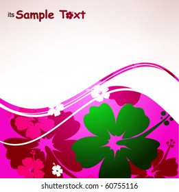 Abstract background with Hibiscus flower