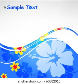 Abstract background with Hibiscus flower