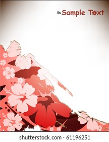 Abstract background with Hibiscus flower