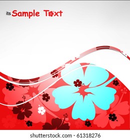 Abstract background with Hibiscus flower