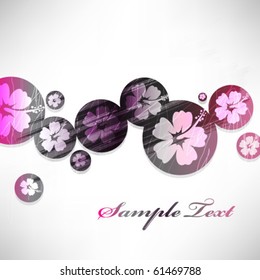 Abstract background with Hibiscus flower