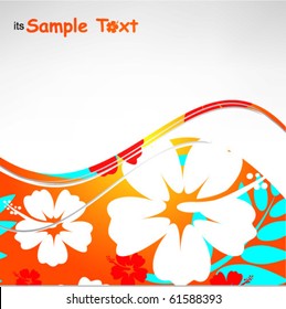 Abstract background with Hibiscus flower