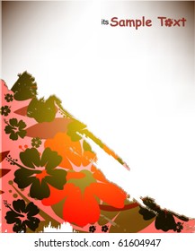 Abstract background with Hibiscus flower