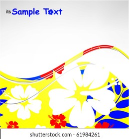 Abstract background with Hibiscus flower
