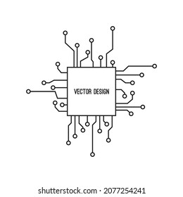 Abstract background with high tech circuit board texture. Vector electronic motherboard illustration.