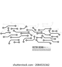 Fondo abstracto con textura de placa de circuito de alta tecnología. Ilustración de la motherboard electrónica del vector.