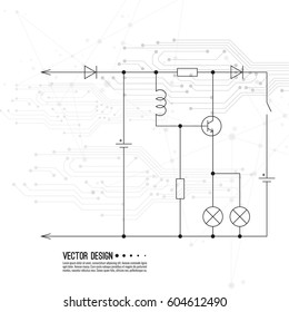 Abstract  background with high tech circuit board texture. Vector electronic motherboard illustration. 