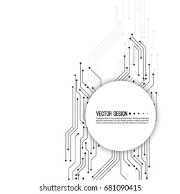 Abstract  background with high tech circuit board texture. Vector electronic motherboard illustration. 