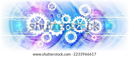 abstract background high tech futuristic technology and network communication advertising banner design