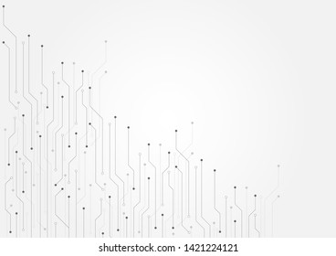 Abstract background with High-tech technology texture circuit board texture.Electronic motherboard illustration.Vector illustration.