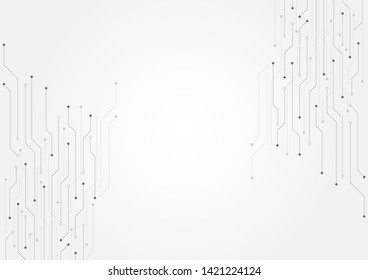 Abstract background with High-tech technology texture circuit board texture.Electronic motherboard illustration.Vector illustration.