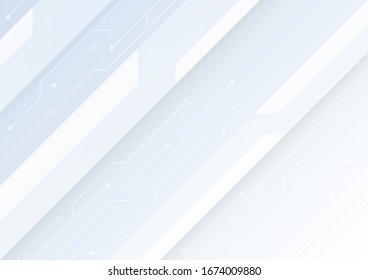 Abstract background with High-tech technology texture circuit board texture. Electronic motherboard illustration. Futuristic white background. Vector illustration.