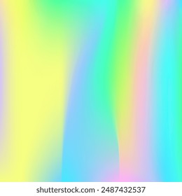 Abstract Background. Hippie Blur Gradient. Holographic Texture. Trendy Cover. Retro Design. Iridescent Gradient. Neon Spectrum Template. Shiny Card. Green Abstract Background