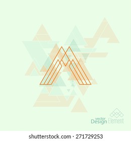 Abstract Background. Hipster Geometric shape, triangles. 