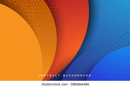 Abstract background hipster style. Circle shape overlap layers.