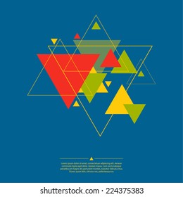 Abstract background with hipster triangles. 