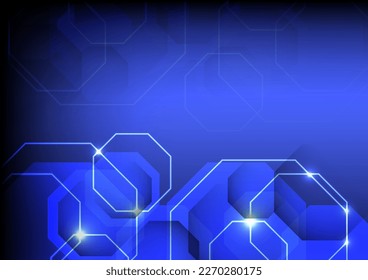 Abstract background Hi-tech, Overlapping octagon, vector illustration. For use in graphics or product components.