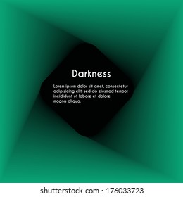 Abstract background with hole effect. Darkness 