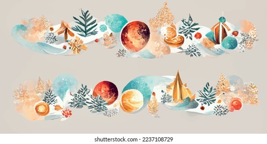 Abstract background holiday postcard childhood gift