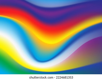 Fondo abstracto con efecto holográfico. Banner vectorial 3d con espacio de copia