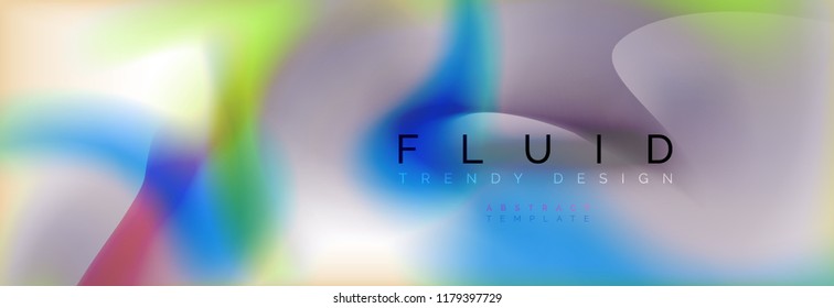 Abstract background holographic liquid colors design, vector wave template