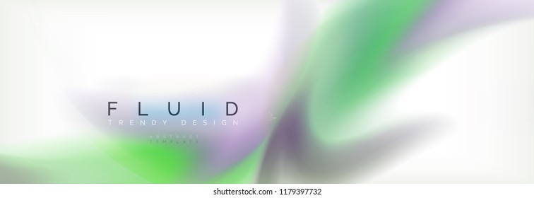Abstract background holographic liquid colors design, vector wave template