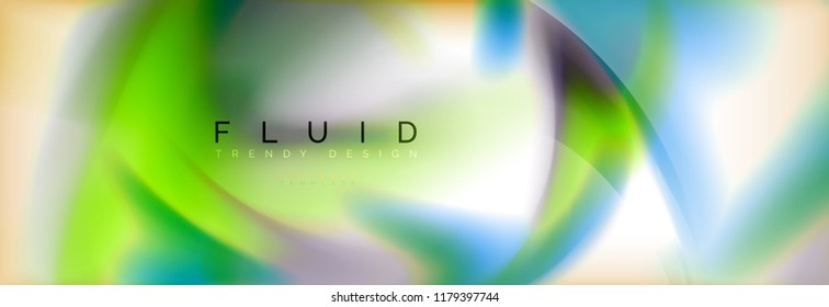 Abstract background holographic liquid colors design, vector wave template