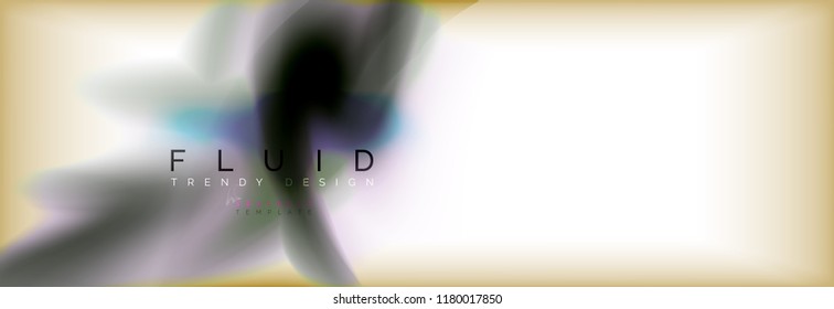 Abstract background holographic liquid colors design, vector wave template