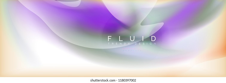 Abstract background holographic liquid colors design, vector wave template
