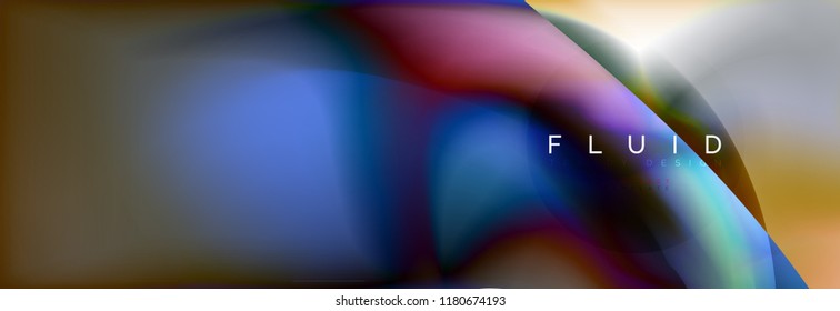Abstract background holographic liquid colors design, vector wave template