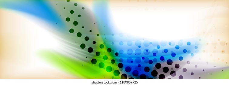 Abstract background holographic liquid colors design, vector wave template