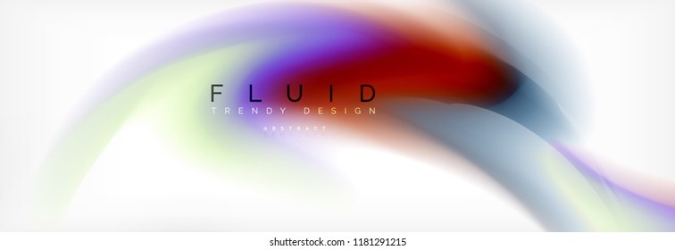 Abstract background holographic liquid colors design, vector wave template