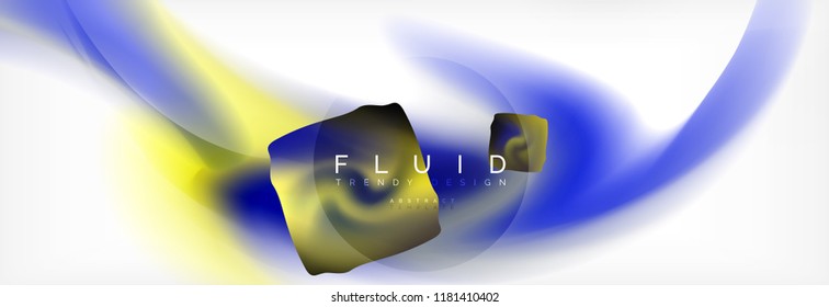 Abstract background holographic liquid colors design, vector wave template