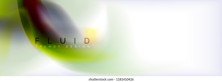 Abstract background holographic liquid colors design, vector wave template