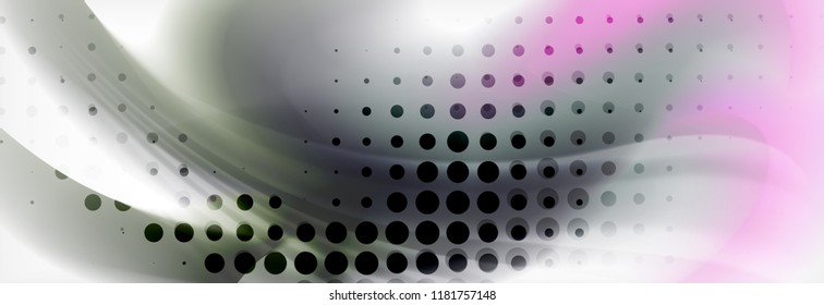 Abstract background holographic liquid colors design, vector wave template