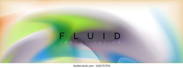 Abstract background holographic liquid colors design, vector wave template