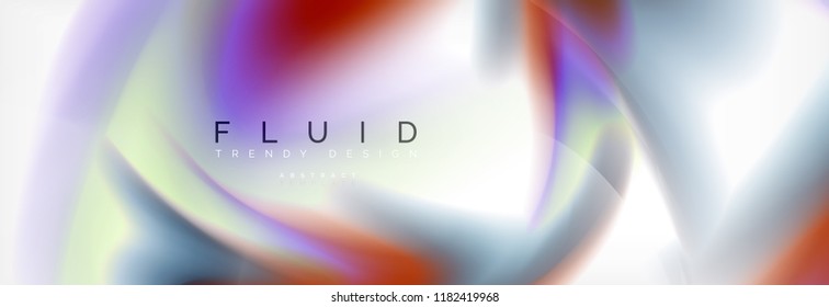 Abstract background holographic liquid colors design, vector wave template
