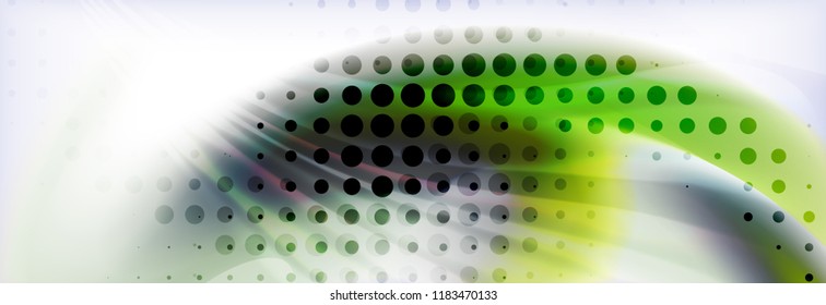 Abstract background holographic liquid colors design, vector wave template