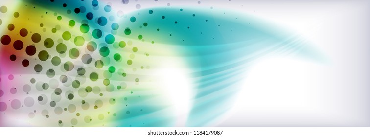 Abstract background holographic liquid colors design, vector wave template