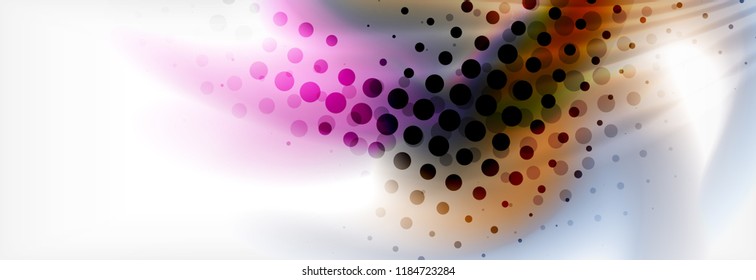 Abstract background holographic liquid colors design, vector wave template