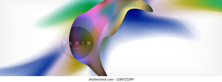 Abstract background holographic liquid colors design, vector wave template