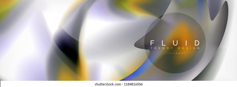 Abstract background holographic liquid colors design, vector wave template