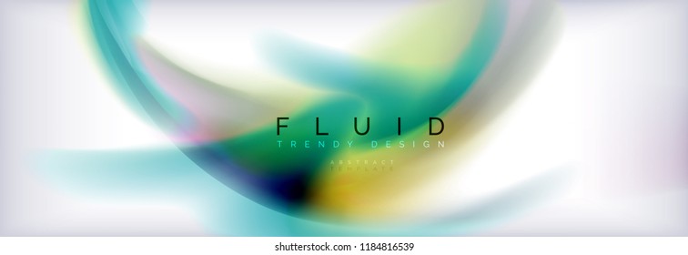 Abstract background holographic liquid colors design, vector wave template