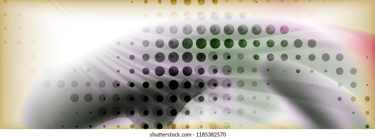 Abstract background holographic liquid colors design, vector wave template