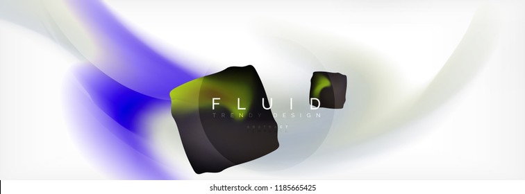 Abstract background holographic liquid colors design, vector wave template